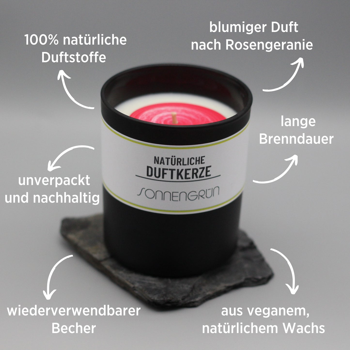 vegane Duftkerze aus Rapswachs