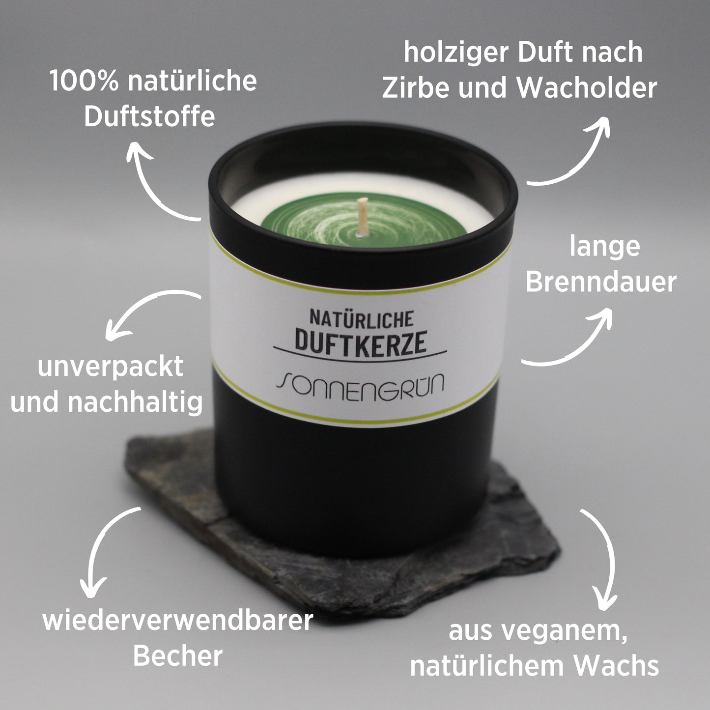 natürliche Duftkerze aus Rapswachs