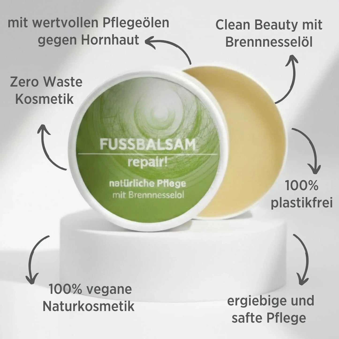 B - Ware | Fußbalsam mit Brennnesselöl - SonnengrünFußbalsam