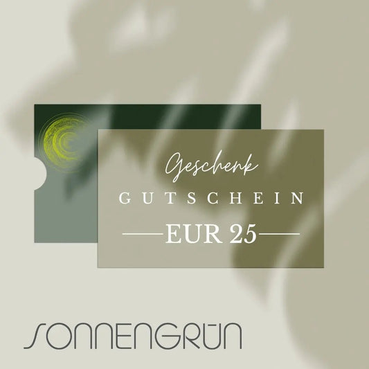 Geschenkgutschein | nachhaltig schenken - Sonnengrün | plastikfreie Geschenke