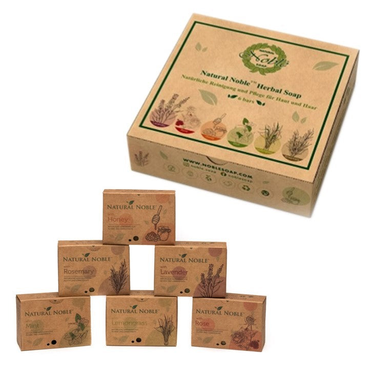 Geschenkbox mit 6 duftenden Alepposeifen