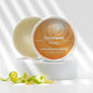 Deocreme mit natürlichen Inhaltsstoffen für empfindliche Haut, ohne Alkohol, Aluminium und Natron. Duft nach Lemongrass und Zitrone. Deo ist in weißem, zylindrischem Karton verpackt mit orangem Etikett.