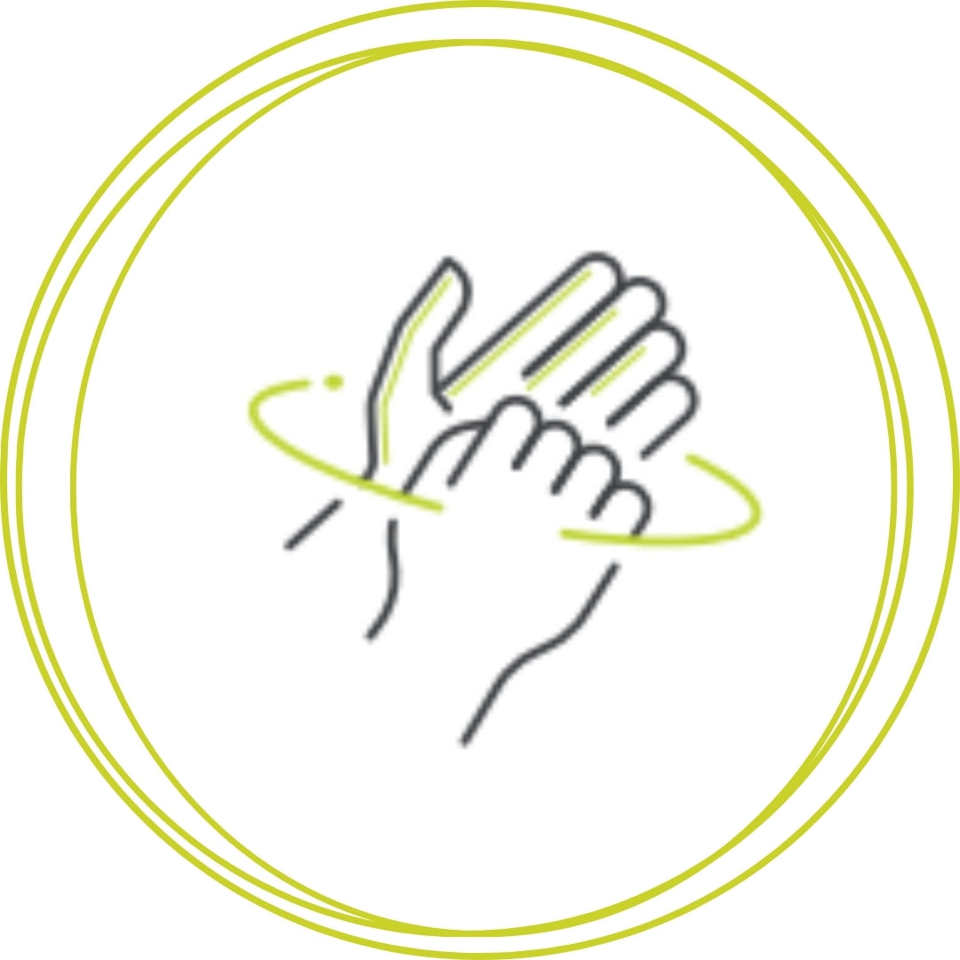 Symbol für Handpflege – Hände werden eingecremt mit veganem, natürlichem Handbalsam von Sonnengrün