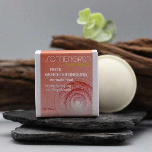 feste Gesichtsreinigung | normale Haut - Sonnengrün | Clean Beauty