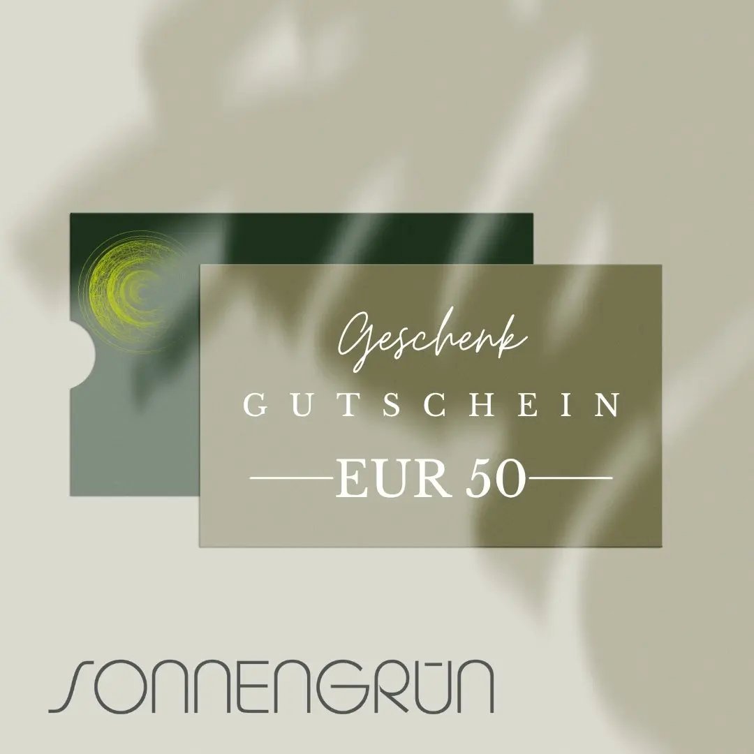 Geschenkgutschein | nachhaltig schenken - Sonnengrün | plastikfreie Geschenke