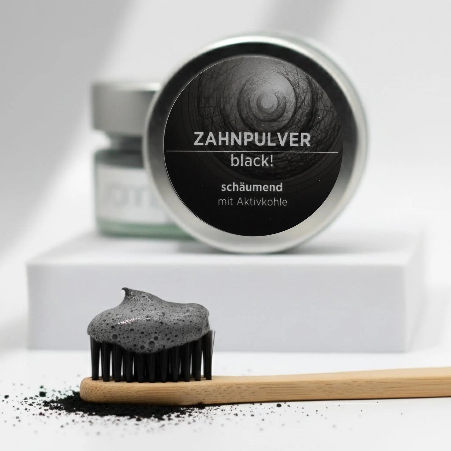 schäumendes Zahnpulver "black!" - Sonnengrün | Zero Waste Kosmetik